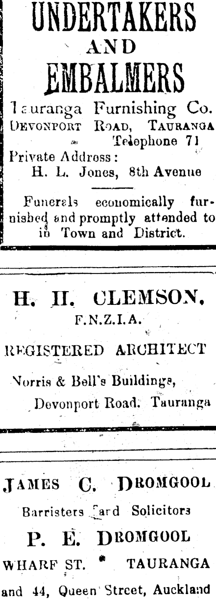 Papers Past Newspapers Bay Of Plenty Times 30 March 1916 Page 2 Advertisements Column 4