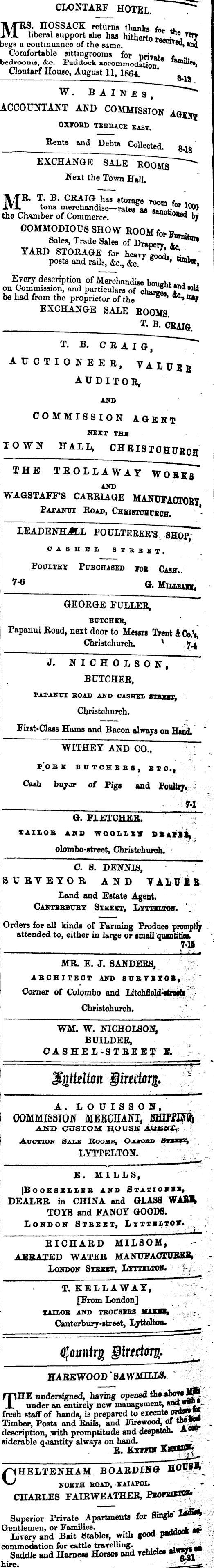 Papers Past Newspapers Press 24 September 1864 Page 4 Advertisements Column 6