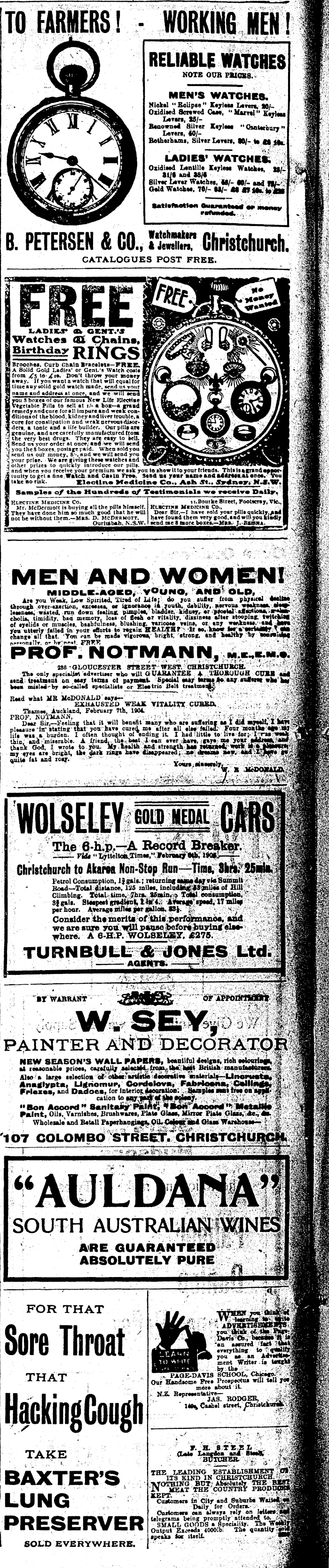 Papers Past Newspapers Press 13 May 1905 Page 4 Advertisements Column 4