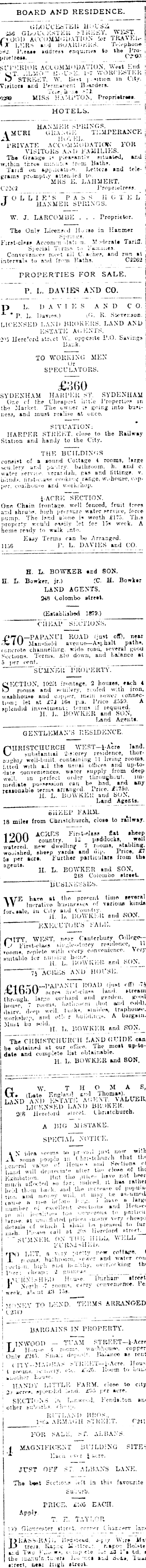 Papers Past Newspapers Press 25 October 1906 Page 11 Advertisements Column 5