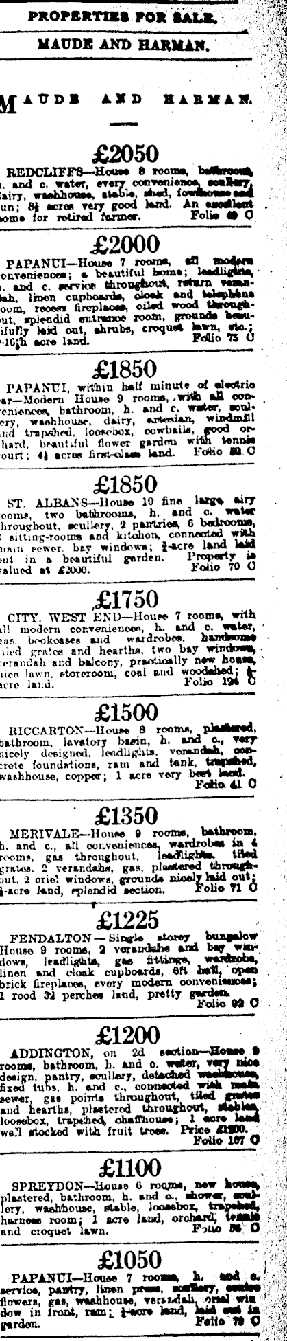 Papers Past Newspapers Press 8 April 1907 Page 11 Advertisements Column 8