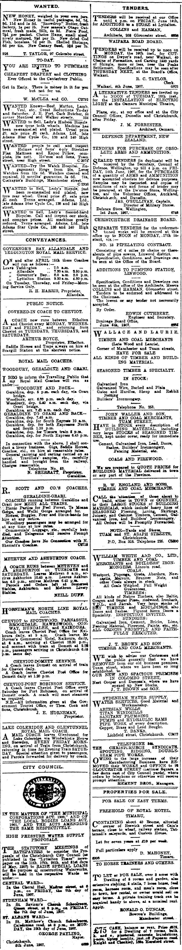Papers Past Newspapers Press 7 June 1907 Page 11 Advertisements Column 3