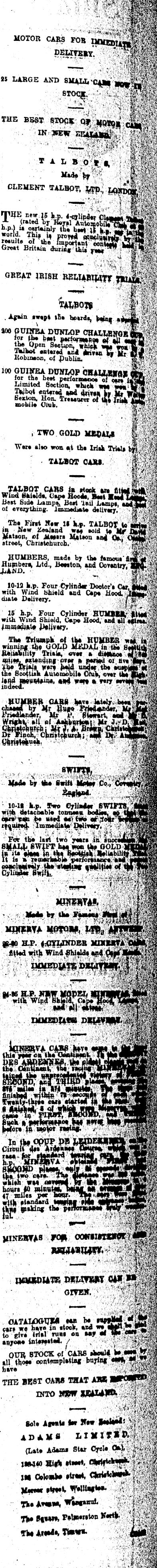 Papers Past Newspapers Press 7 November 1907 Page 4 Advertisements Column 5