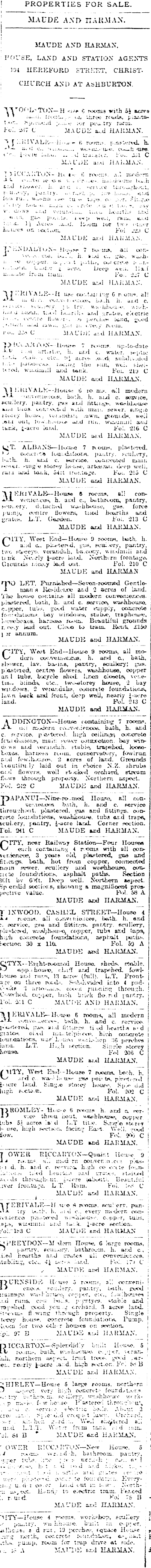 Papers Past Newspapers Press 16 March 1908 Page 11 Advertisements Column 3