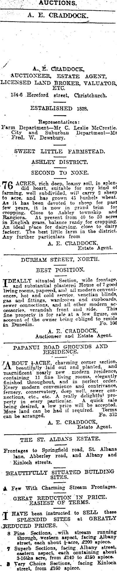 Papers Past Newspapers Press 28 April 1908 Page 12 Advertisements Column 1