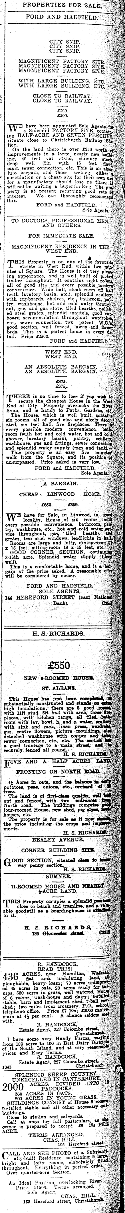 Papers Past Newspapers Press 17 October 1908 Page 14 Advertisements Column 8