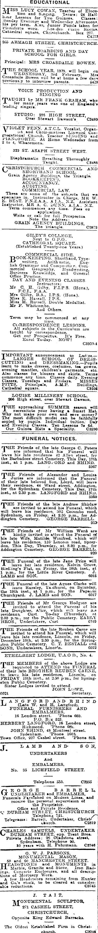 Papers Past Newspapers Press 17 December 1908 Page 11 Advertisements Column 2