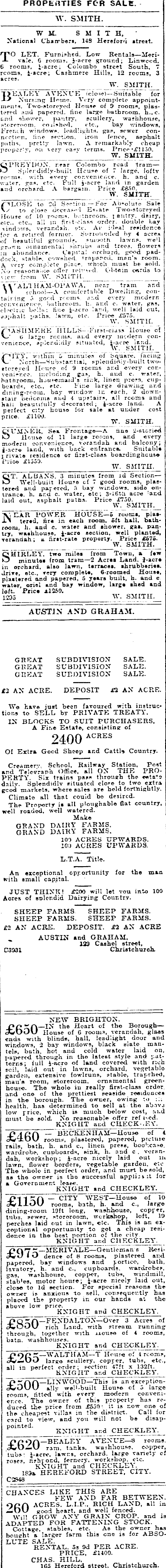 Papers Past Newspapers Press 23 February 1909 Page 11 Advertisements Column 3