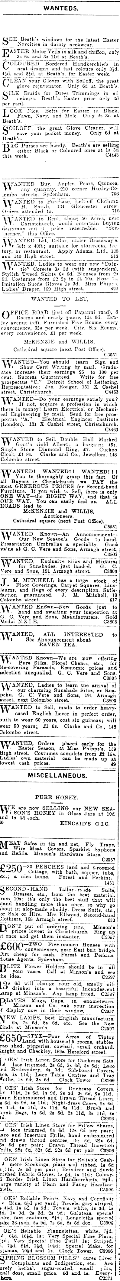 Papers Past Newspapers Press 12 April 1909 Page 10 Advertisements Column 4