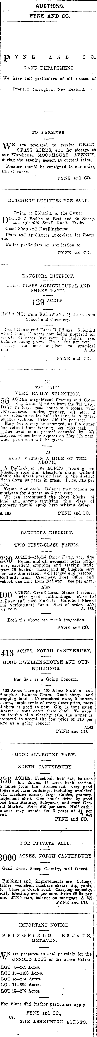 Papers Past Newspapers Press 17 April 1909 Page 15 Advertisements Column 5