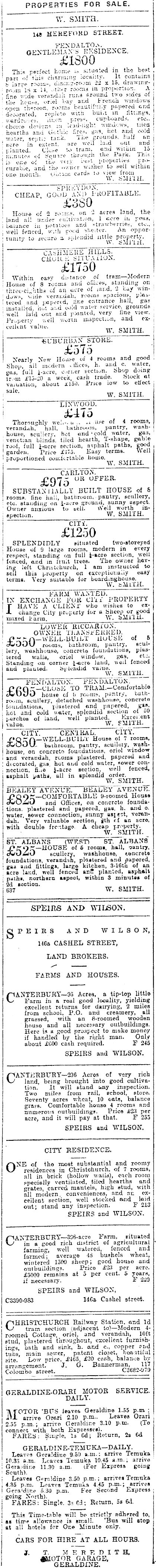 Papers Past Newspapers Press 15 October 1909 Page 11 Advertisements Column 4