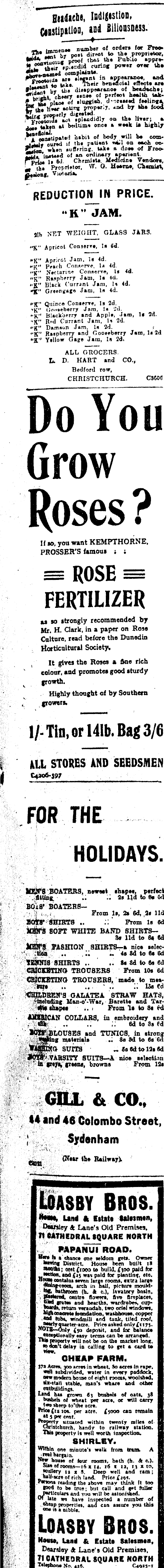 Papers Past Newspapers Press 8 November 1909 Page 5 Advertisements Column 1