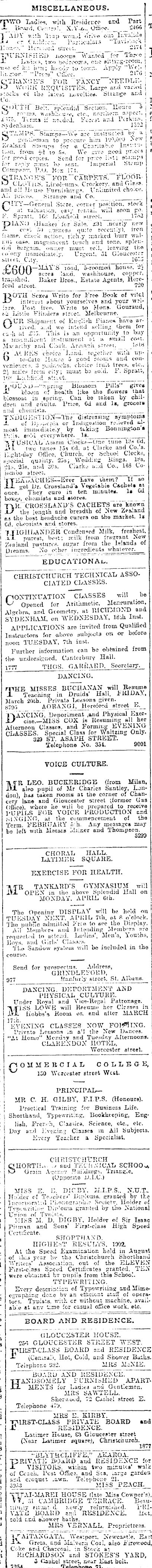 Papers Past Newspapers Press 14 April 1903 Page 11 Advertisements Column 5