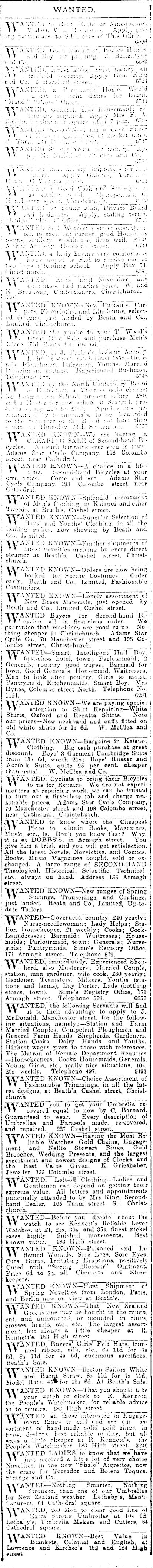 Papers Past Newspapers Press 12 September 1903 Page 10 Advertisements Column 3
