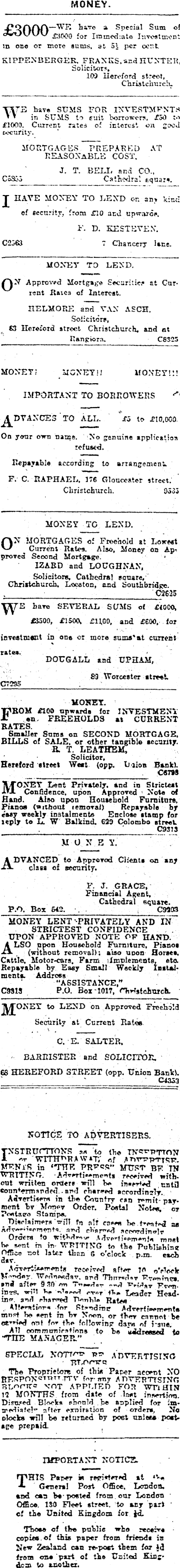 Papers Past Newspapers Press 1 September 1914 Page 10 Advertisements Column 4