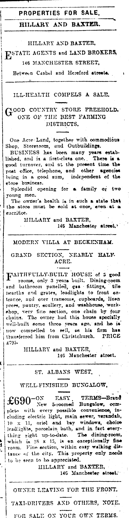 Papers Past Newspapers Press 30 August 1915 Page 11 Advertisements Column 8