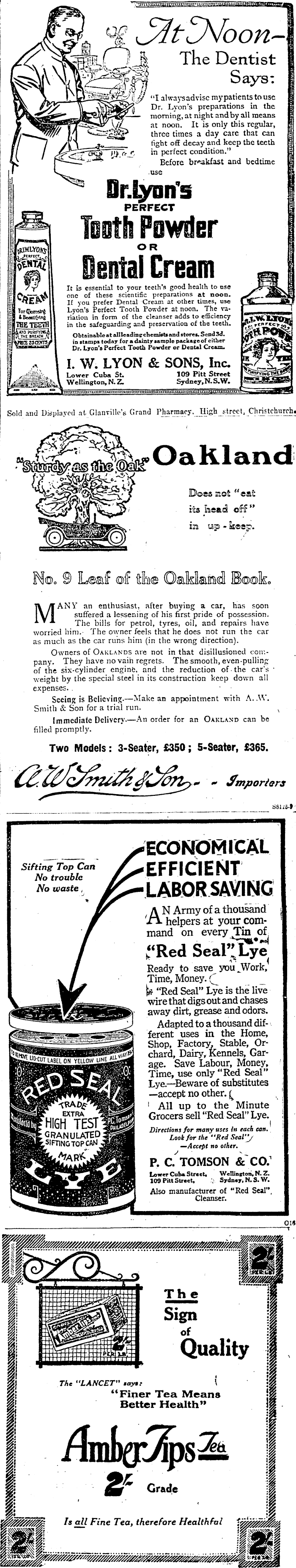 Papers Past Newspapers Press 1 February 1917 Page 3 Advertisements Column 5