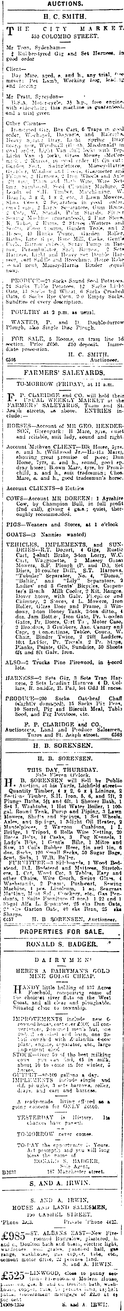 Papers Past Newspapers Press 4 December 1919 Page 12 Advertisements Column 7