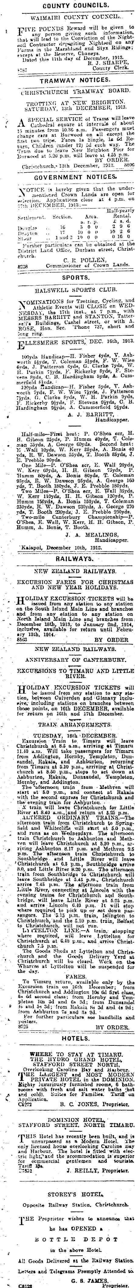 Papers Past Newspapers Press 13 December 1913 Page 18 Advertisements Column 1