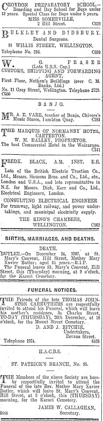 Papers Past Newspapers Dominion 26 December 1907 Page 4 Advertisements Column 3