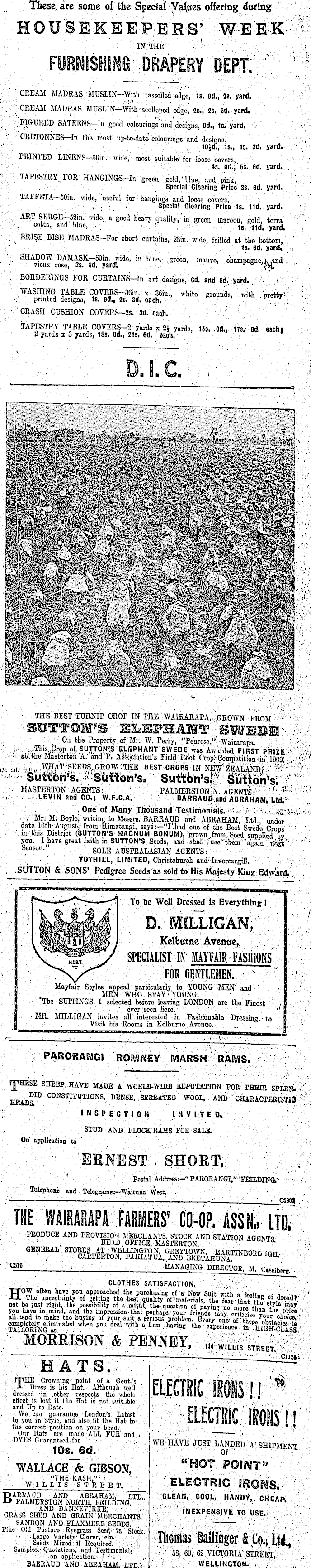 Papers Past Newspapers Dominion 4 November 1909 Page 10 Advertisements Column 2