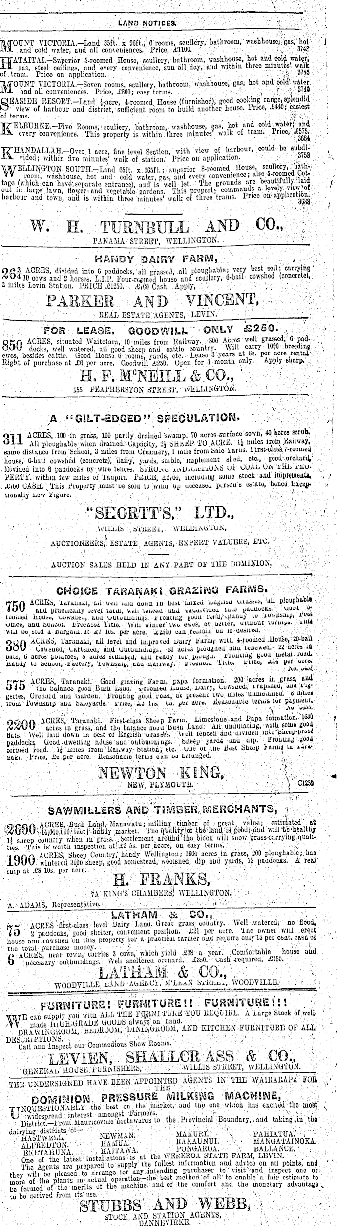 Papers Past Newspapers Dominion 6 December 1909 Page 12 Advertisements Column 6