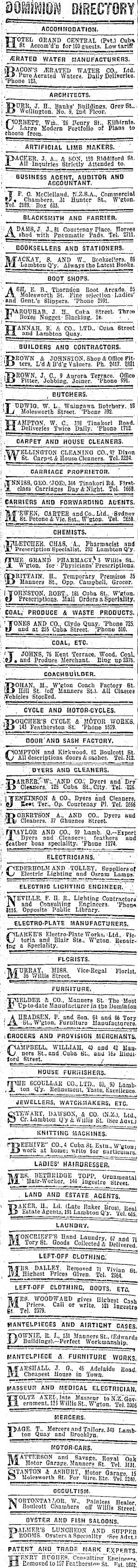 Papers Past Newspapers Dominion 12 May 1910 Page 2 Advertisements Column 1