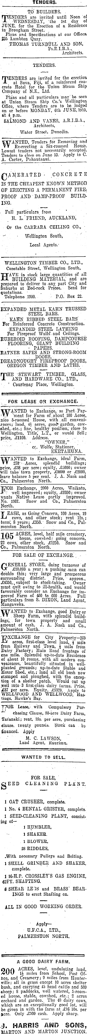 Papers Past Newspapers Dominion 31 May 1910 Page 10 Advertisements Column 1