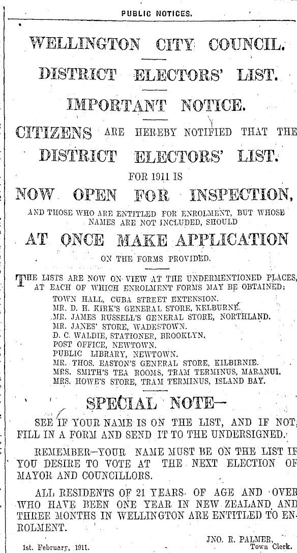 Papers Past Newspapers Dominion 6 February 1911 Page 2 Advertisements Column 5