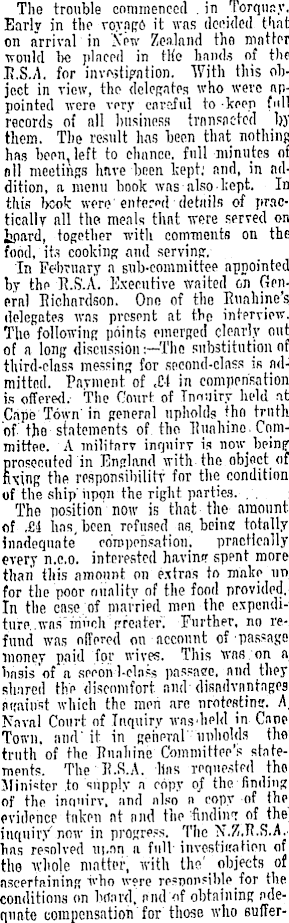 Papers Past | Newspapers | Dominion | 12 March 1920 | TROOPSHIP RUAHINE