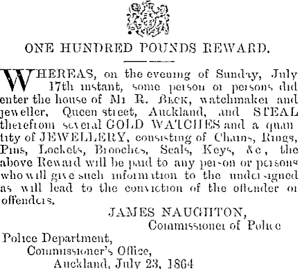 Papers Past Newspapers Daily Southern Cross 25 July 1864 Page 1 Advertisements Column 2