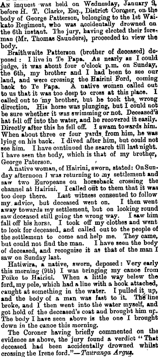 Papers Past | Newspapers | Daily Southern Cross | 22 January 1867 ...