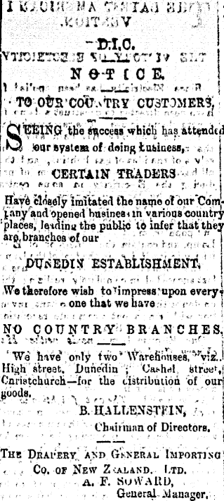 Papers Past Newspapers Dunstan Times 27 November 1885 Page 4 Advertisements Column 3