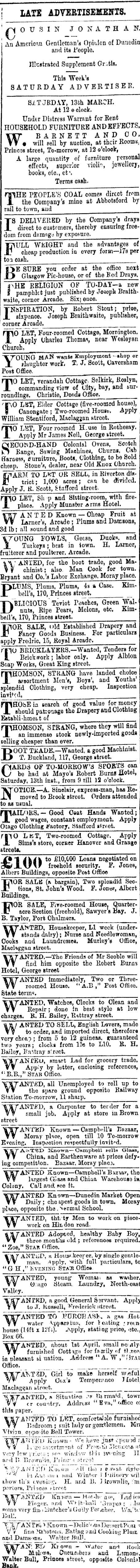 Papers Past | Newspapers | Evening Star | 12 March 1880 | Page 3  Advertisements Column 2