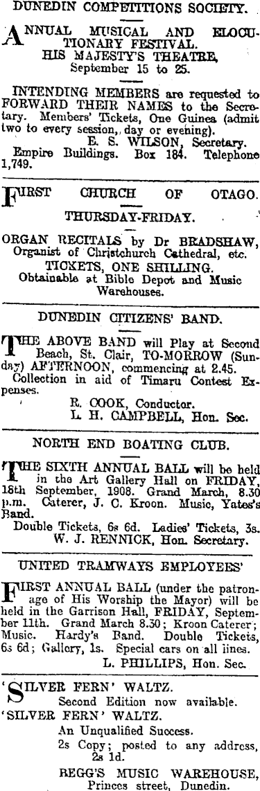 Papers Past Newspapers Evening Star 29 August 1908 Page 7 Advertisements Column 7