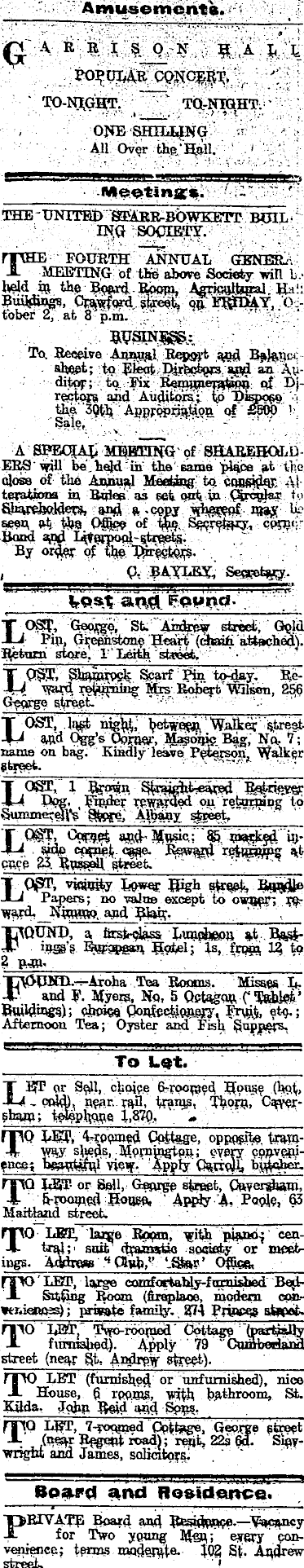 Papers Past Newspapers Evening Star 23 September 1903 Page 5 Advertisements Column 6