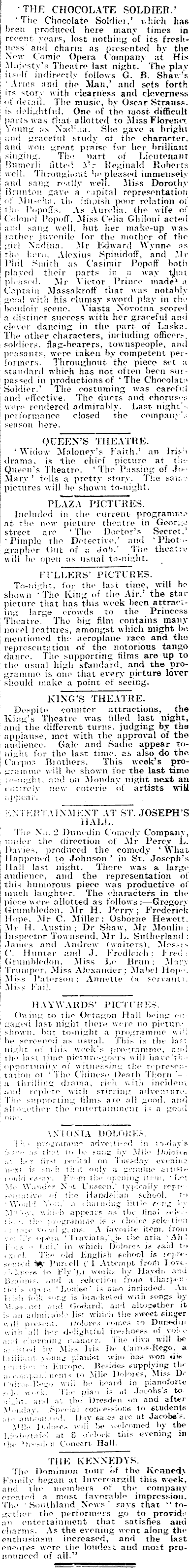 Papers Past Newspapers Evening Star 28 February 1914 Amusements