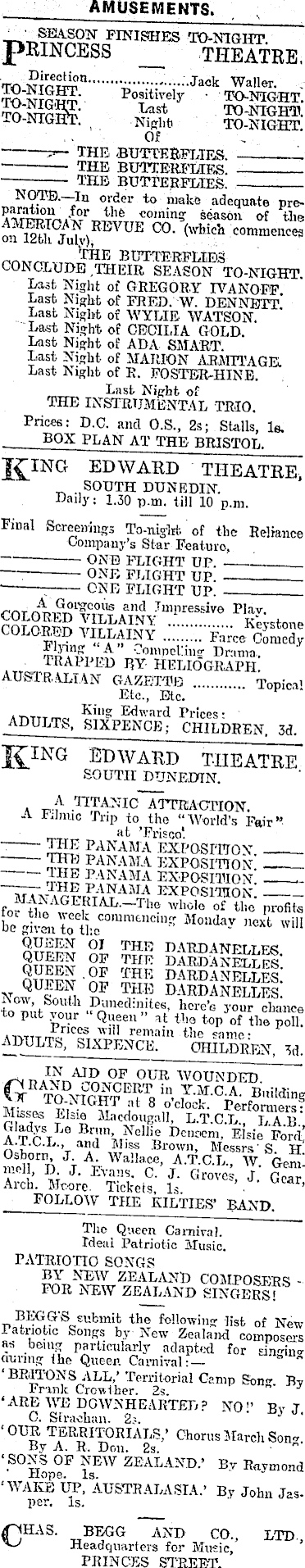 Papers Past Newspapers Evening Star 3 July 1915 Page 5 Advertisements Column 5