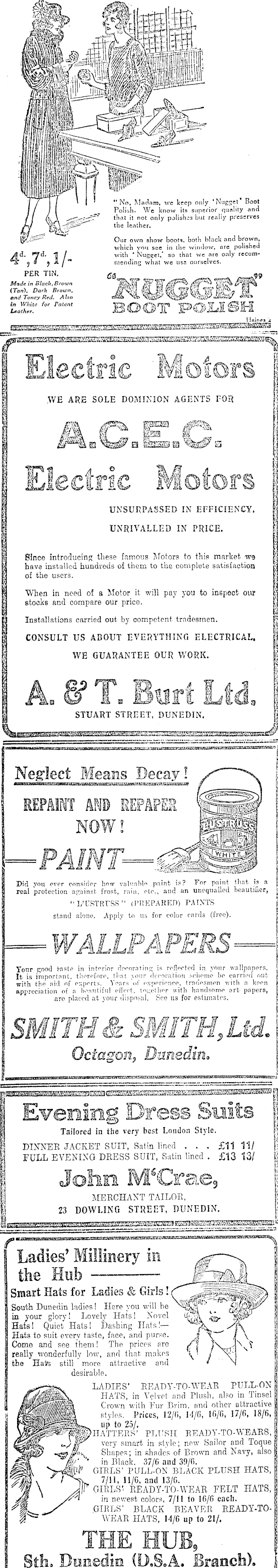 Papers Past Newspapers Evening Star 14 April 1924 Page 3 Advertisements Column 1