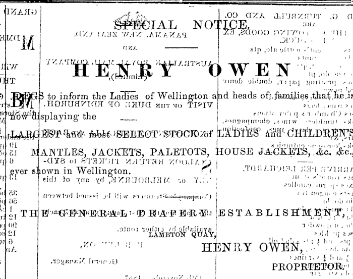 Papers Past Newspapers Evening Post 10 January 1868 Page 4 Advertisements Column 4