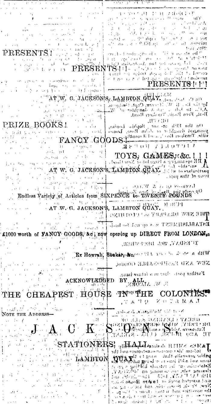 Papers Past Newspapers Evening Post 19 January 1875 Page 1 Advertisements Column 5