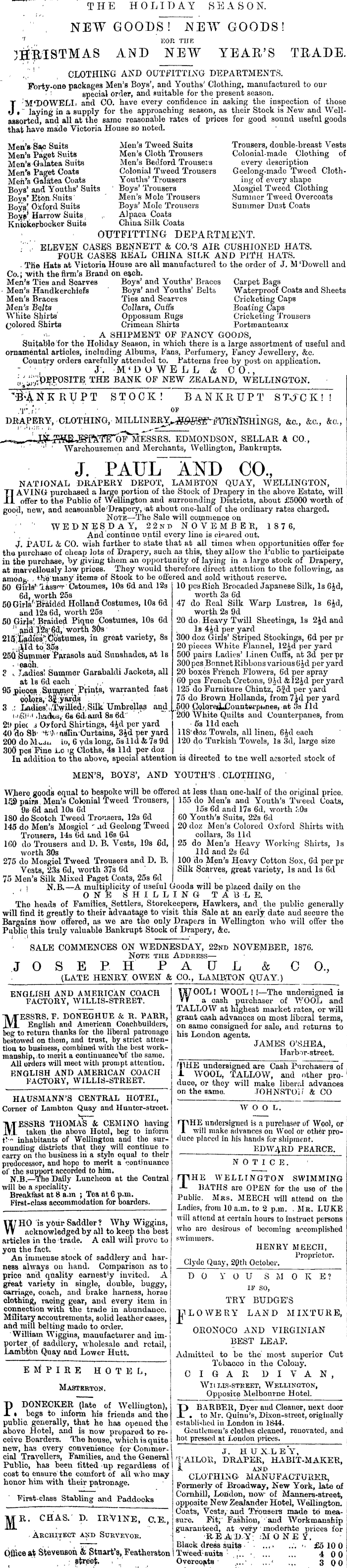 Papers Past | Newspapers | Evening Post | 2 January 1877 | Page 1