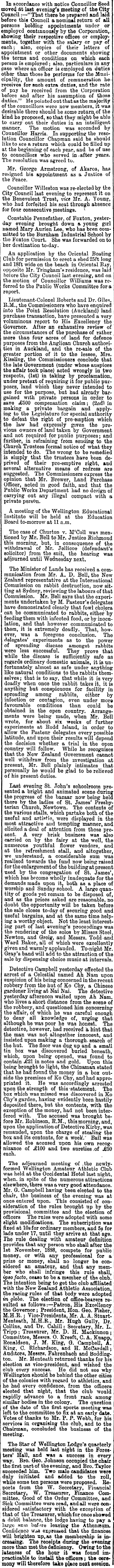 Papers Past, Newspapers, Evening Post, 2 November 1888