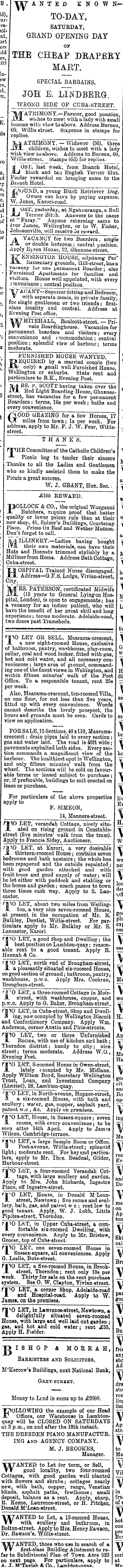 Papers Past Newspapers Evening Post 4 April 11 Page 3 Advertisements Column 8