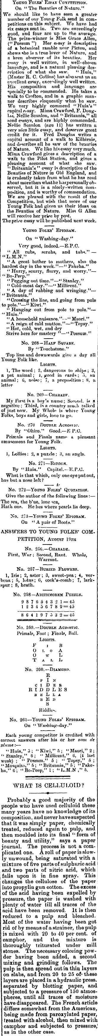 Papers Past Newspapers Evening Post 2 September 13 Puzzle Column