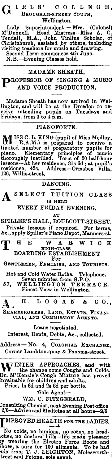 Papers Past Newspapers Evening Post 3 May 14 Page 4 Advertisements Column 1