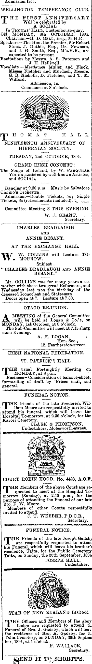 Papers Past Newspapers Evening Post 29 September 14 Page 3 Advertisements Column 4