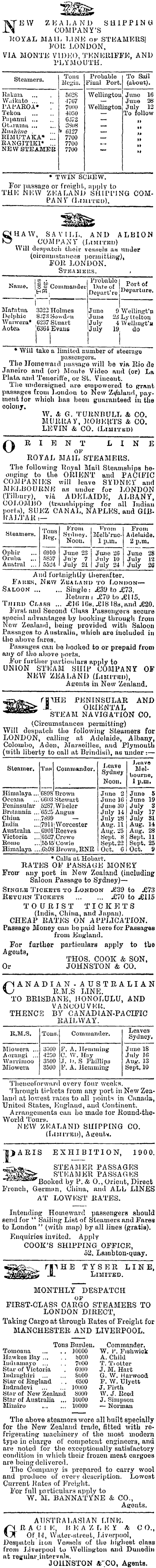 Papers Past Newspapers Evening Post 12 June 1900 Page 7 Advertisements Column 3