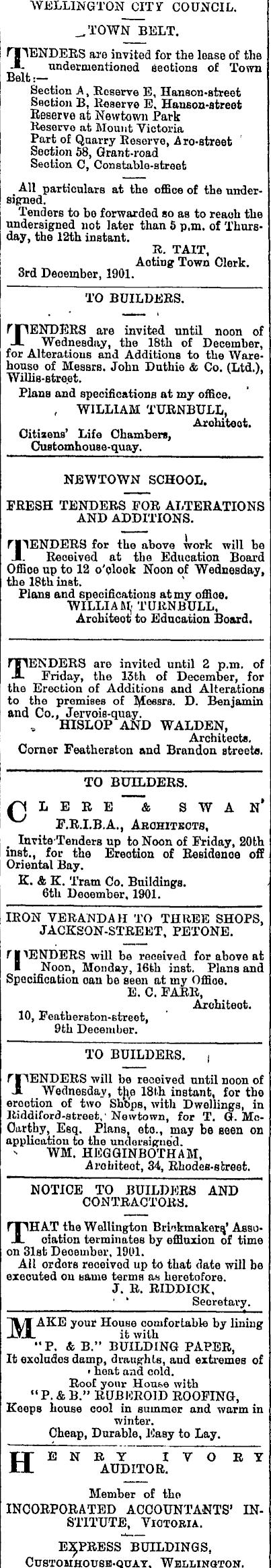 Papers Past Newspapers Evening Post 11 December 1901 Page 7 Advertisements Column 4