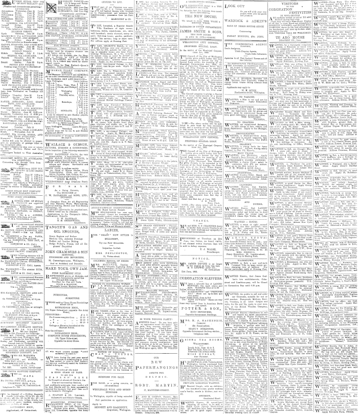 Papers Past Newspapers Evening Post 25 June 1902 Page 1 Advertisements Column 1